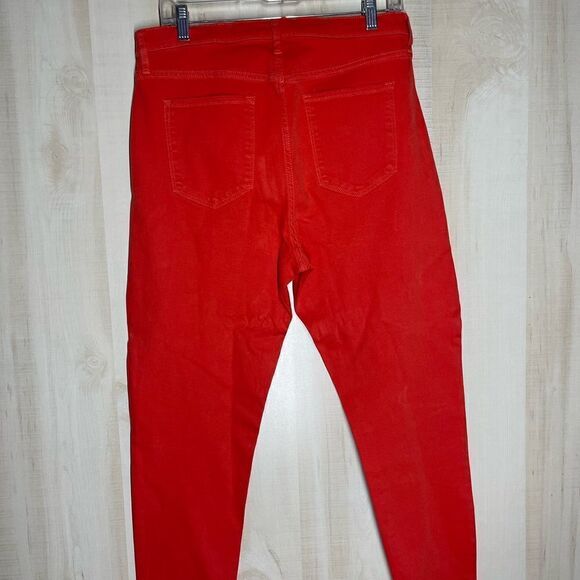 New Banana Republic‎ high rise skinny ankle orange jeans denim, size 31 - Picture 11 of 11